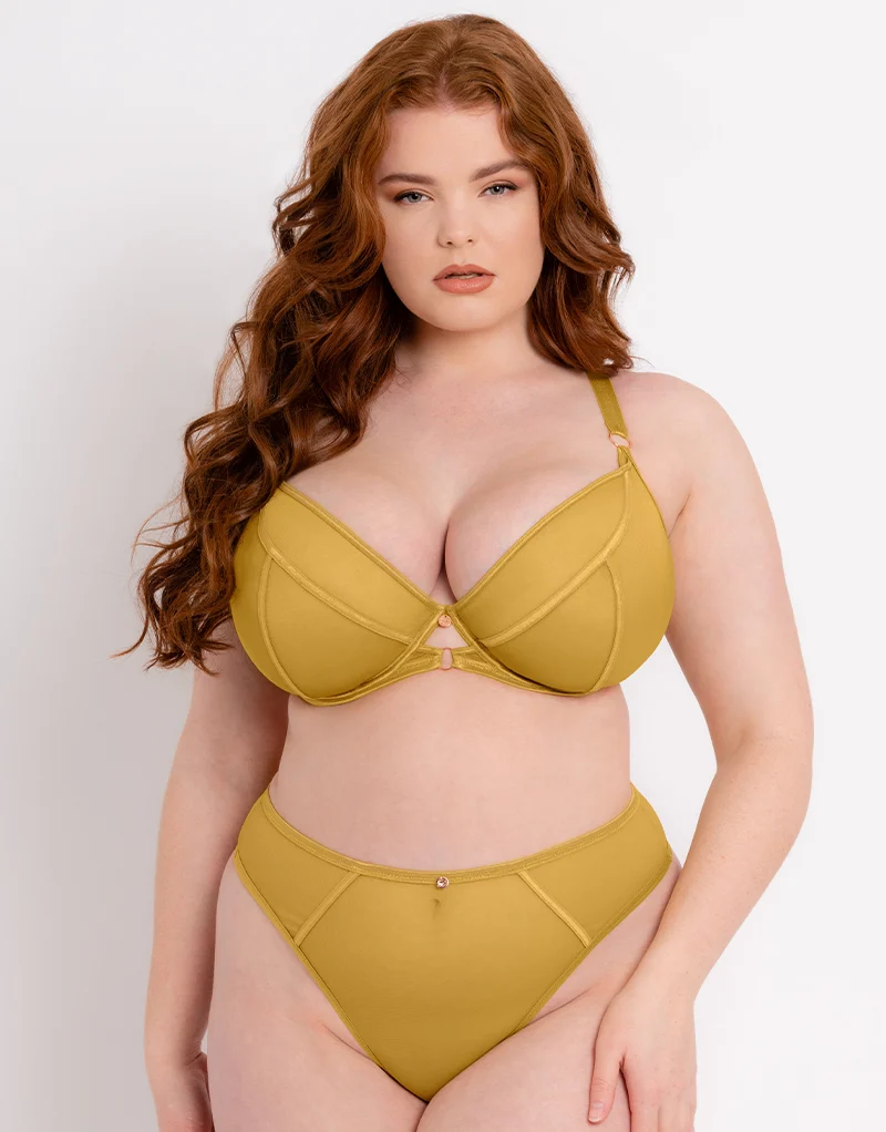 Scantilly Exposed High Waist Thong Ochre