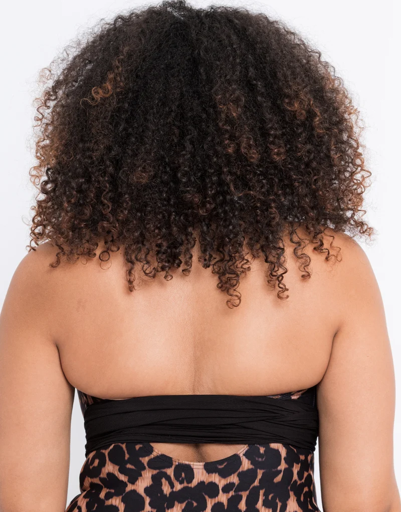 Curvy Kate Wrapsody Bandeau Strapless Multiway Swimsuit Leopard Print