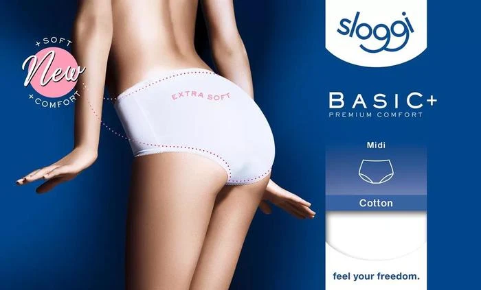 Sloggi Basic+ Midi weiss