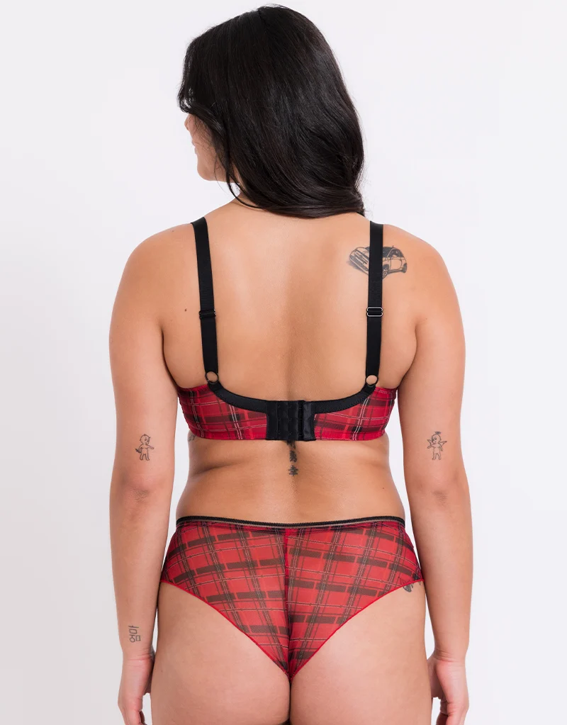 Curvy Kate Lifestyle Plunge Bra Check Print