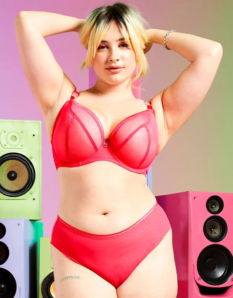 Curvy Kate Lifestyle Plunge Bra Bright Pink