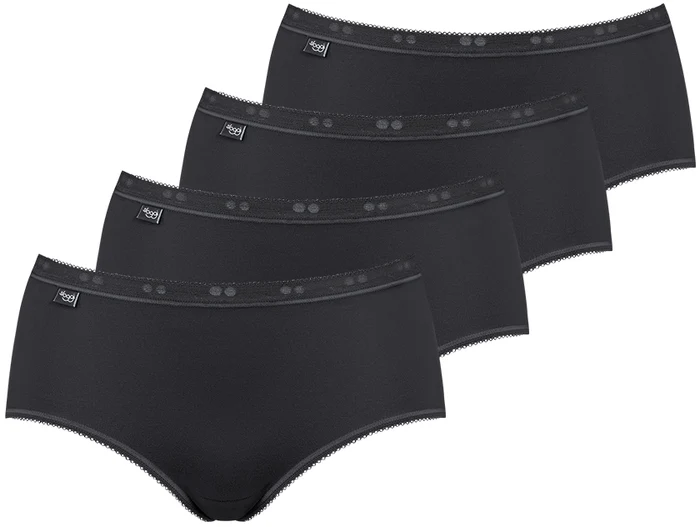 Sloggi Basic+ Midi 4er Pack black