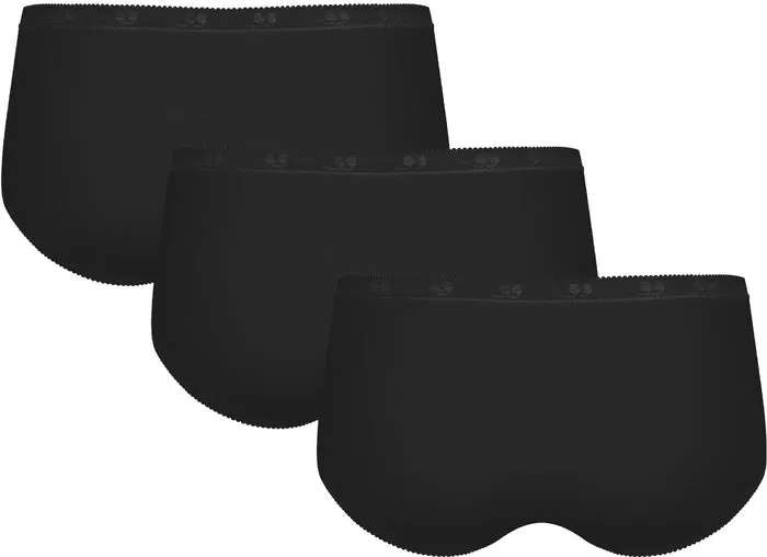 Sloggi Basic+ Midi 3er Pack black