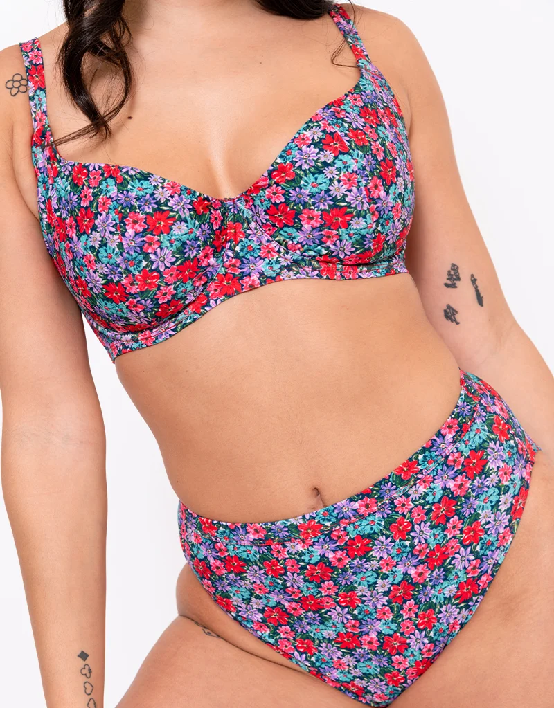Curvy Kate Kitsch Kate Multiway Balcony Bikini Top Floral Print
