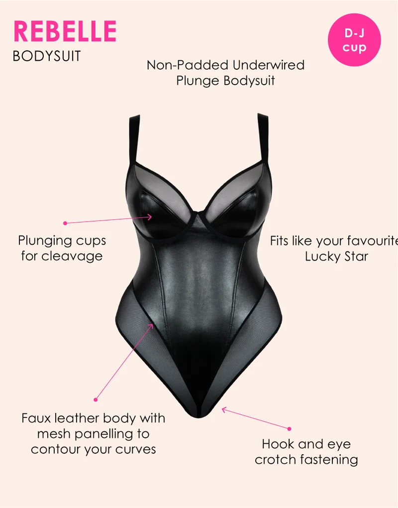 Curvy Kate Rebelle Plunge Body Black
