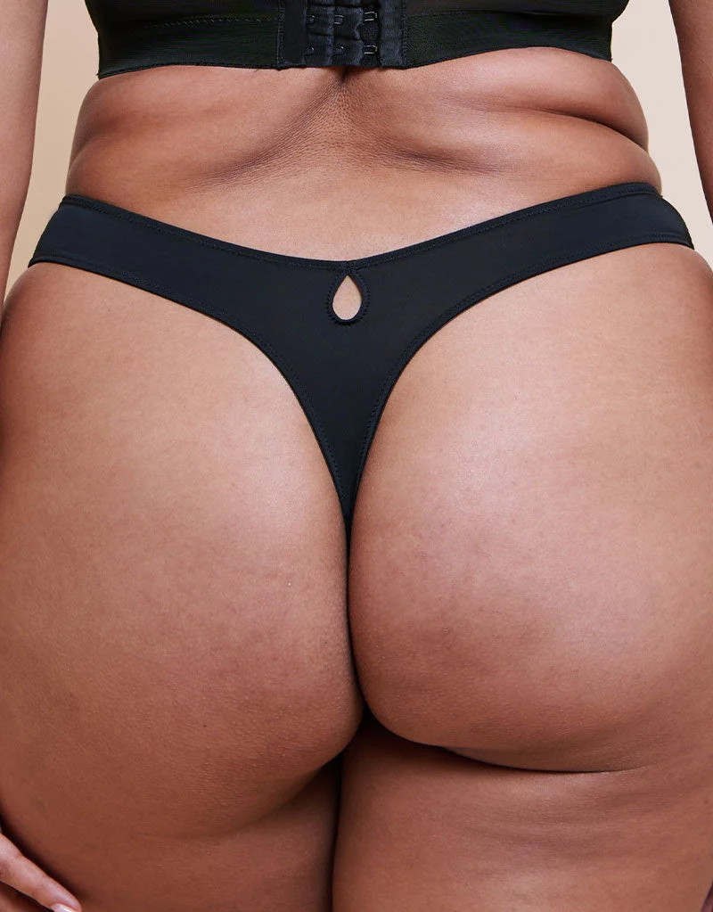 Curvy Kate Hey Girls Thong Black/Latte