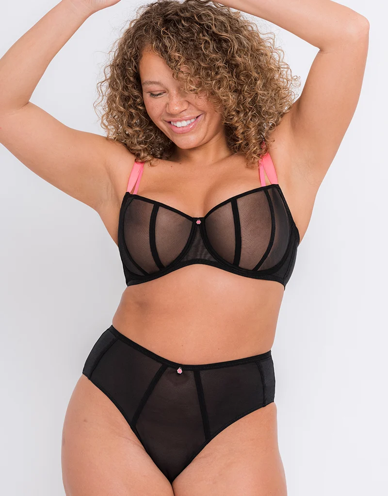 Curvy Kate Elementary Balcony Bra Black/Pink