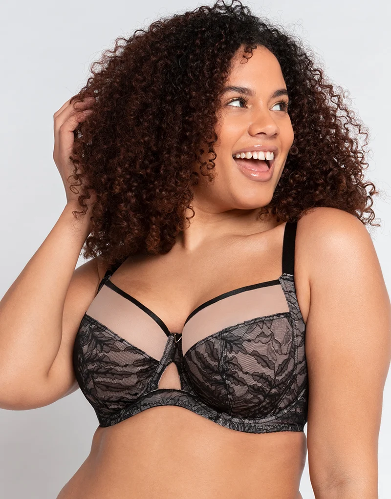 Curvy Kate Victory Allure Balcony Bra Black/Blush