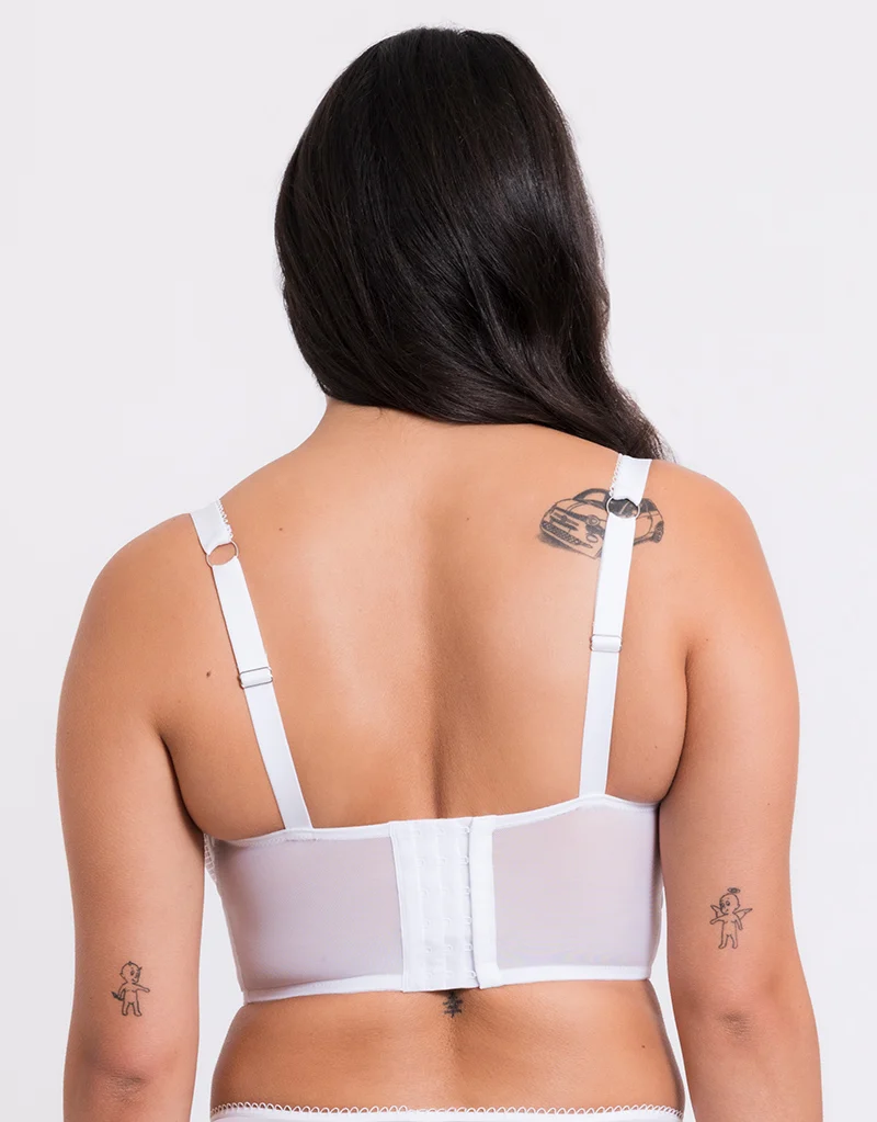 Curvy Kate Gin Fizz Longline Balcony Bra White/Blush