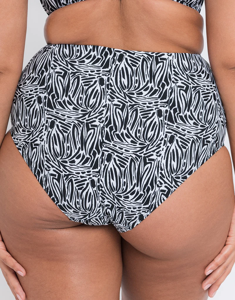 Curvy Kate Sundown High Waist Brief Black Print