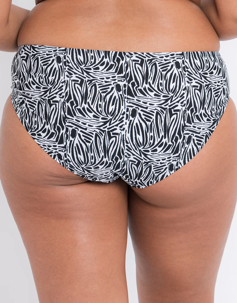 Curvy Kate Sundown Classic Brief Black Print