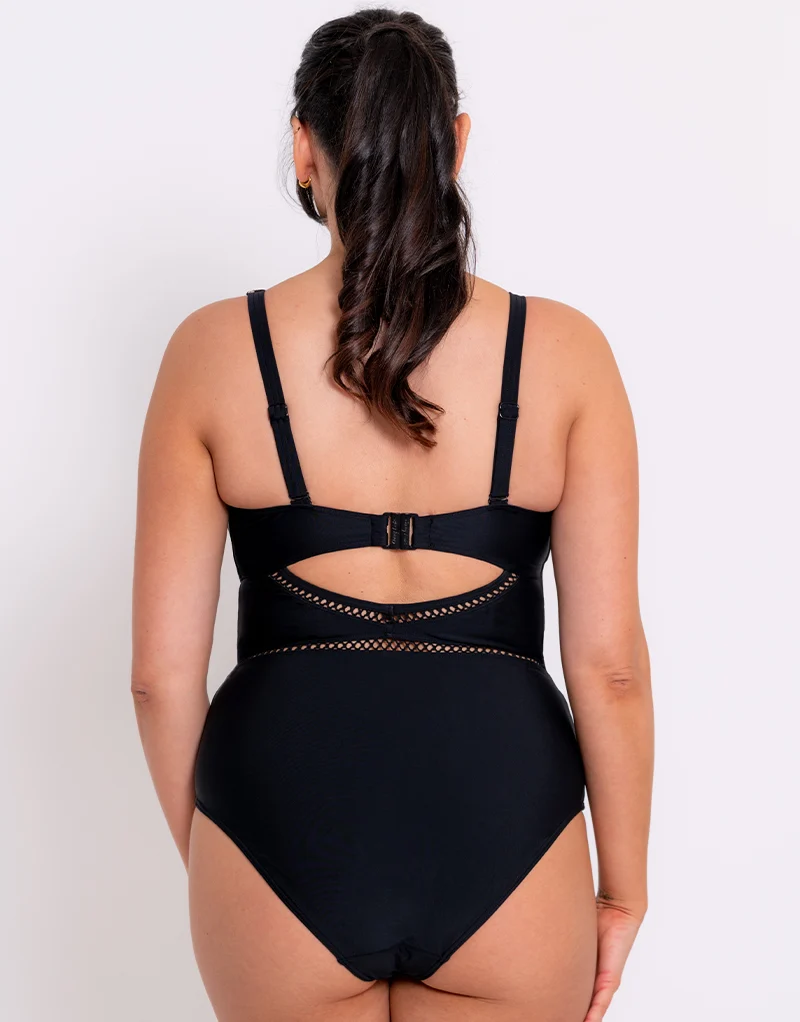 Curvy Kate First Class Multiway Plunge Swimsuit Black