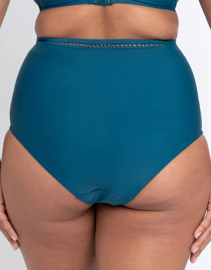 Curvy Kate First Class High Waist Bikini Bottom Deep Teal