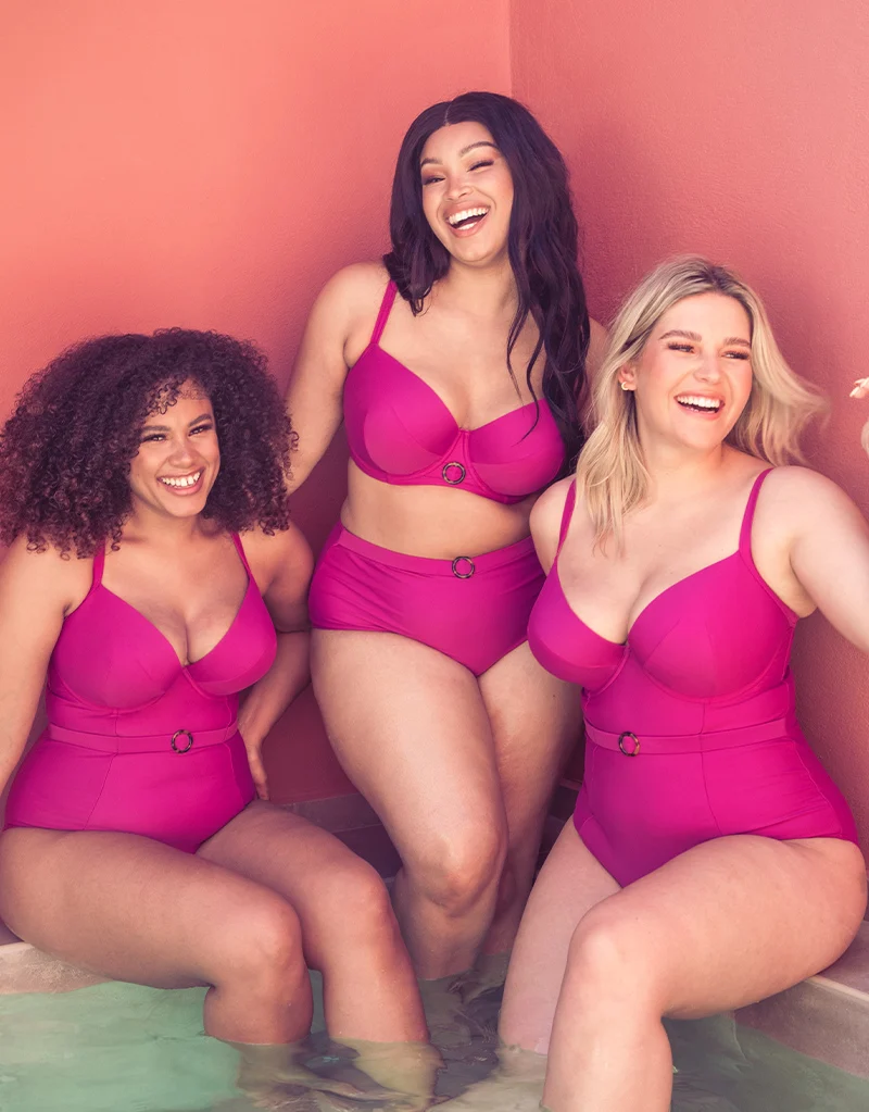 Curvy Kate Retro Sun Padded Balcony Bikini Top Orchid