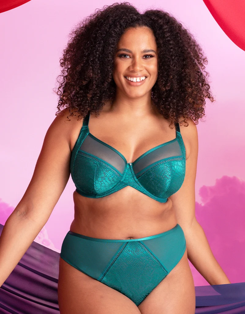 Curvy Kate Amaze High Waist Brazilian Brief Verdigris