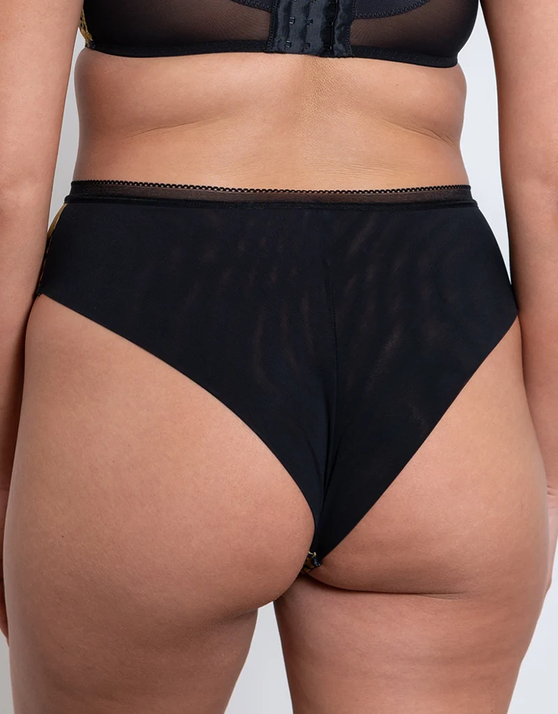 Curvy Kate Artisan High Waist Brazilian Ochre/Black