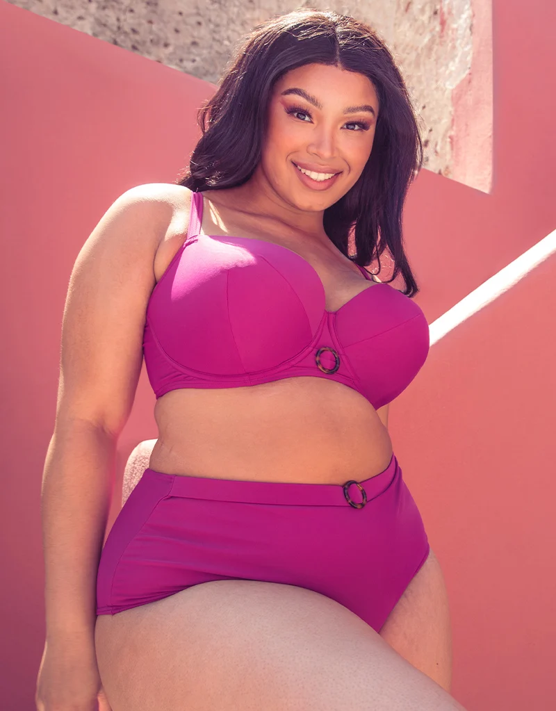 Curvy Kate Retro Sun High Waist Bikini Brief Orchid
