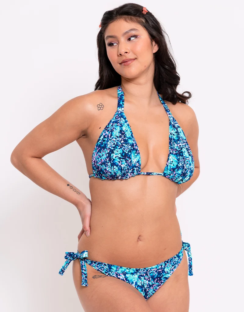 Curvy Kate Mykonos String Bikini Brief Blue Print