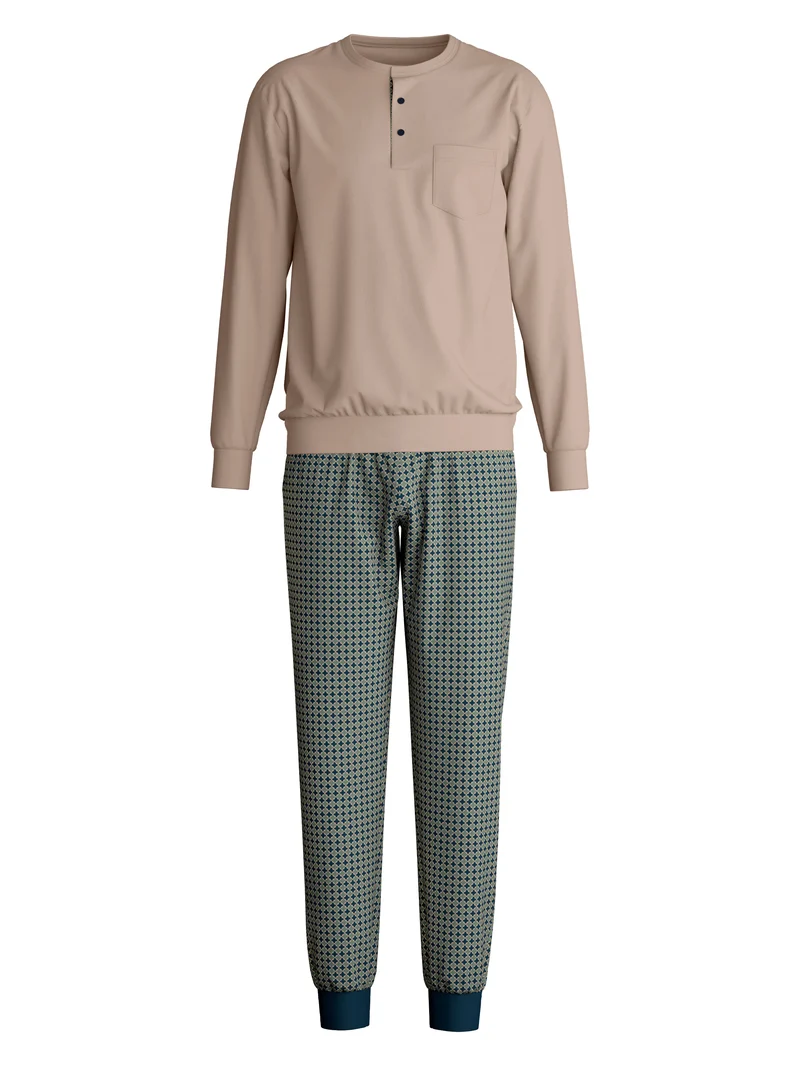 HERREN Pyjama mit Bündchen