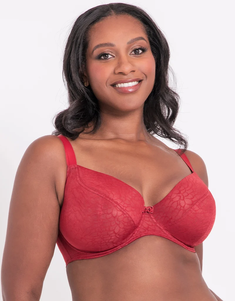 Curvy Kate Love Me Lace Plunge Bra Claret