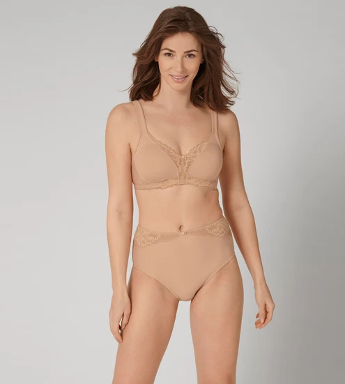 Triumph Bra molded Modern Lace+Cotton N neutral beige