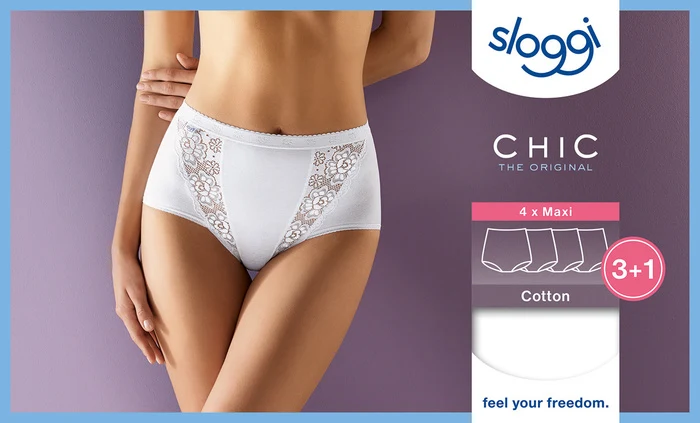 Sloggi Chic Maxi 4er Pack white