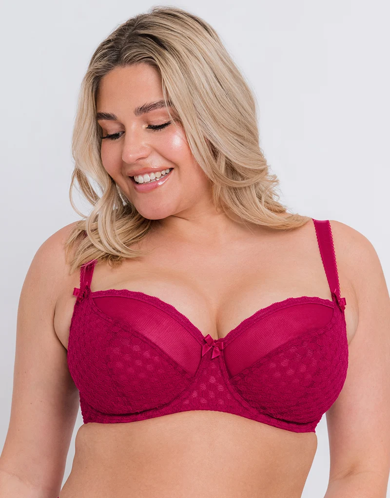 Curvy Kate Dottie Balcony Bra Sangria