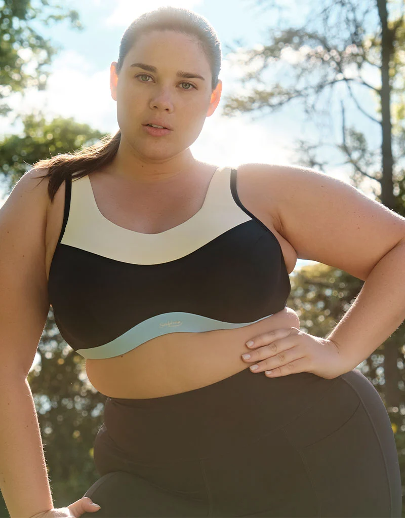 Sculptresse by Panache Upbeat Non-Padded Sports Bra Black/Chalk