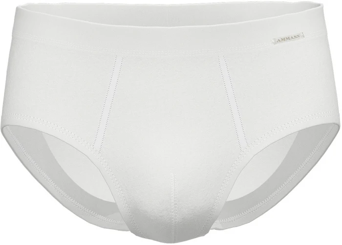 AMMANN Slip mit Eingriff, Serie 80 Feinripp, weiß