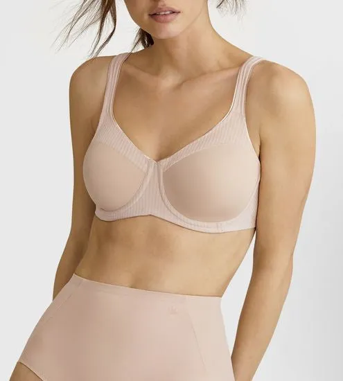 Triumph Modern Soft+Cotton Bügel-BH, Minimizer neutral beige
