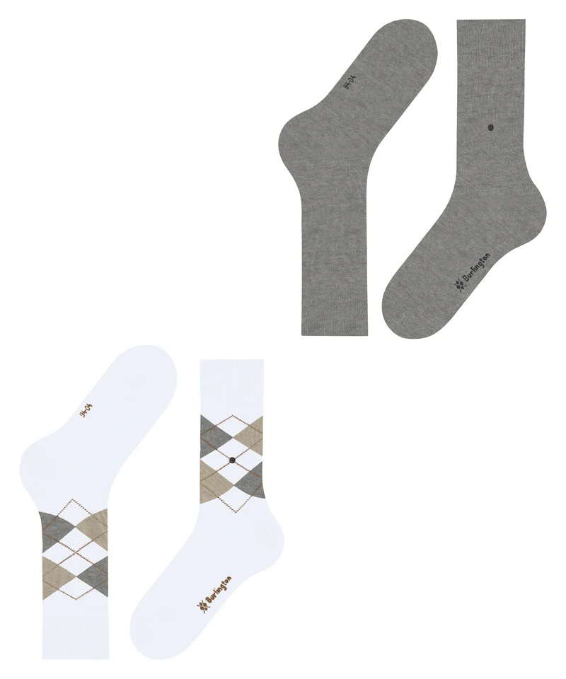 Burlington Everyday Argyle Mix 2-Pack Herren