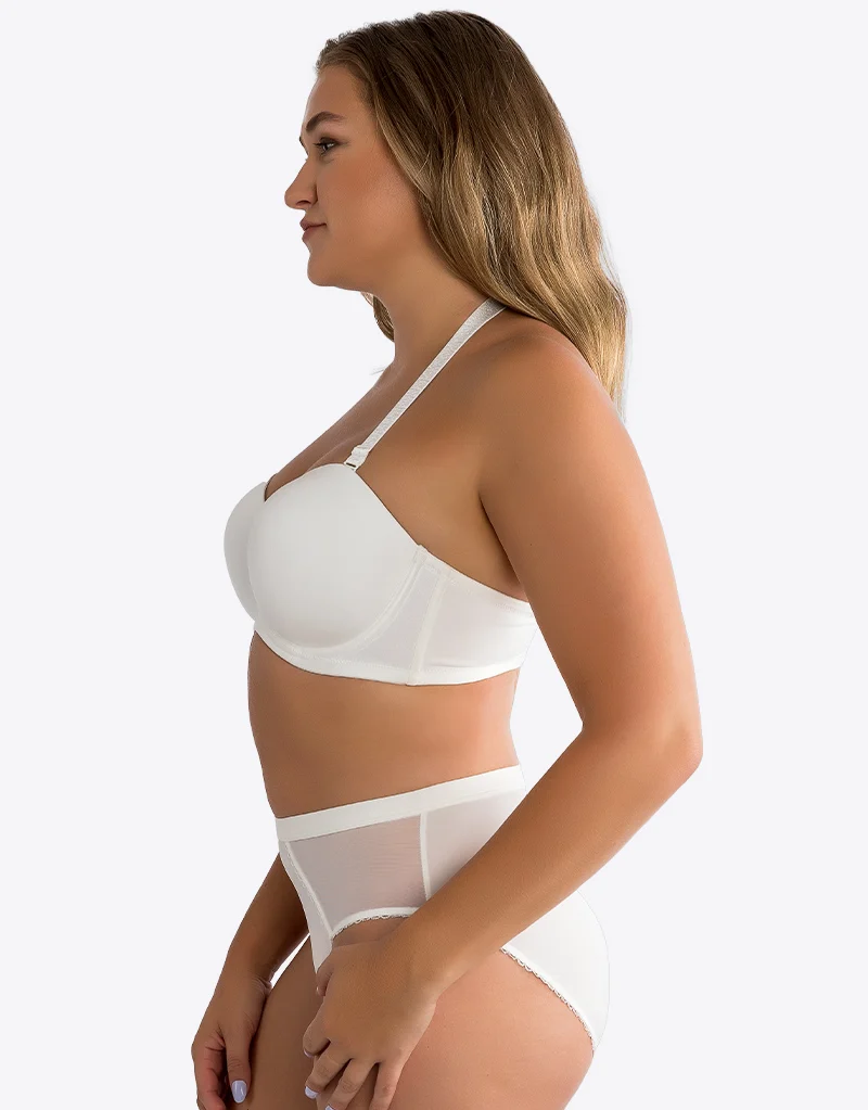 Parfait Elise Strapless Bra Pearl White