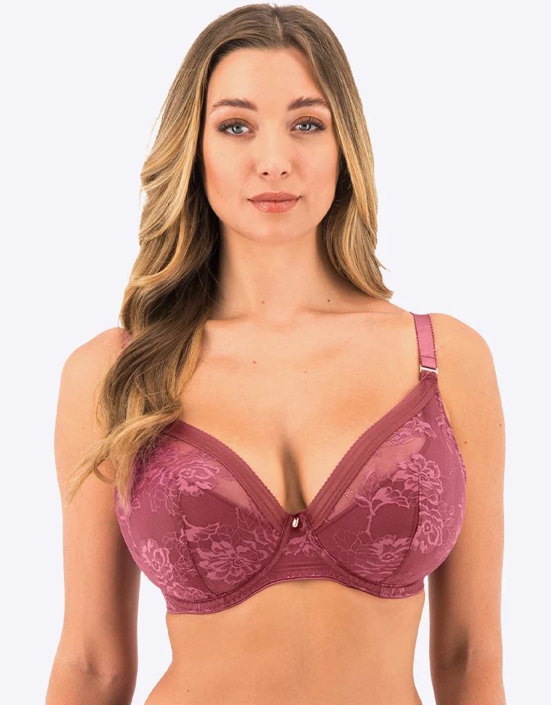 Fantasie Fusion Lace Padded Plunge Bra Rosewood