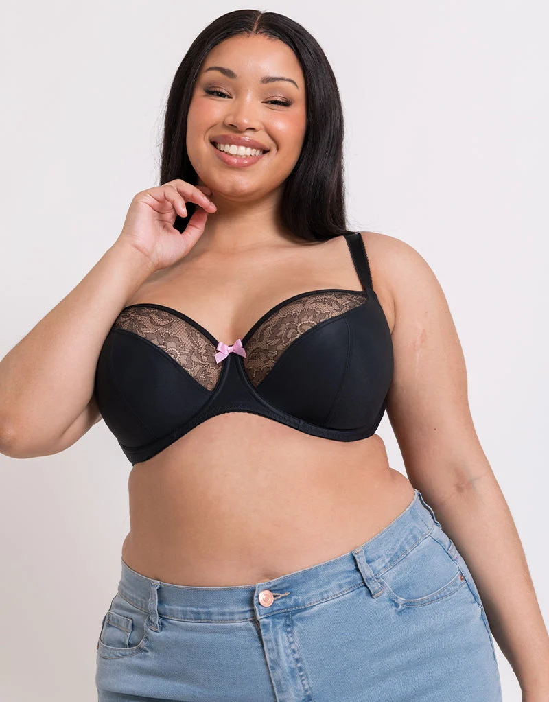Curvy Kate Moody Bloom Balcony Bra Black
