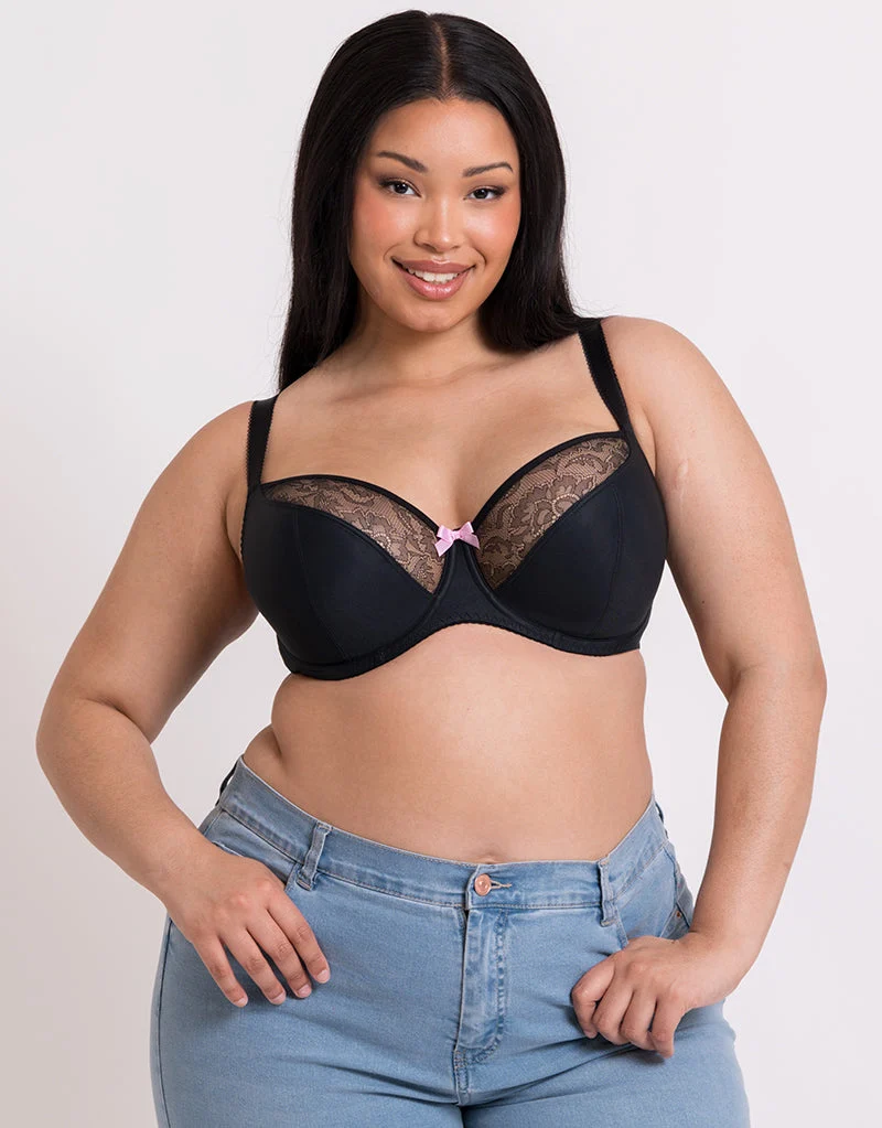 Curvy Kate Moody Bloom Balcony Bra Black