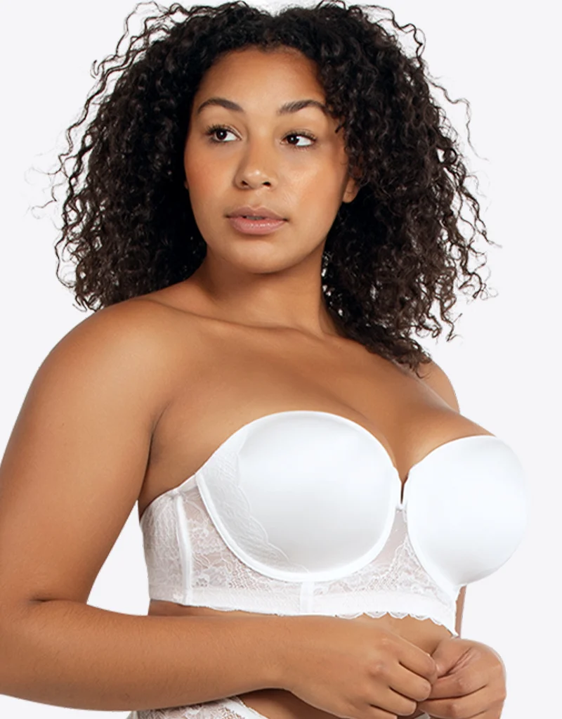 Parfait Amber Strapless Bra Pearl White