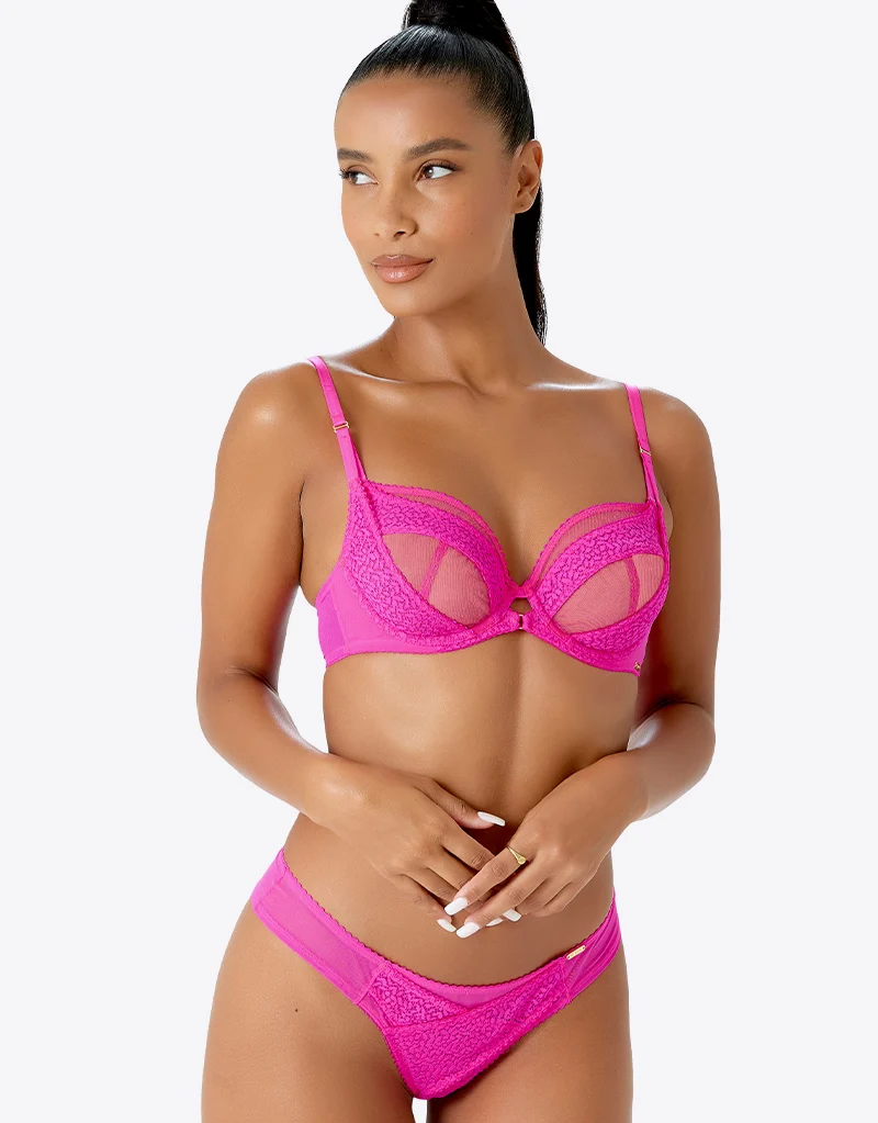 Gossard Envy Non Padded Plunge Bra Pink Glo