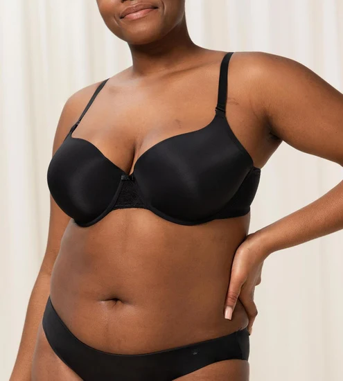 Triumph Lovely Micro Bügel-BH mit Halbschale, Einlage und multioptionalen Trägern black