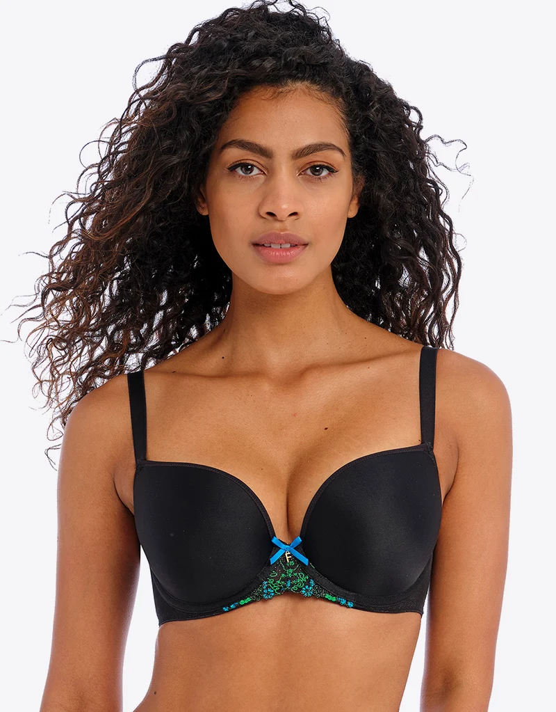 Freya Show-Off Moulded Plunge Bra Black