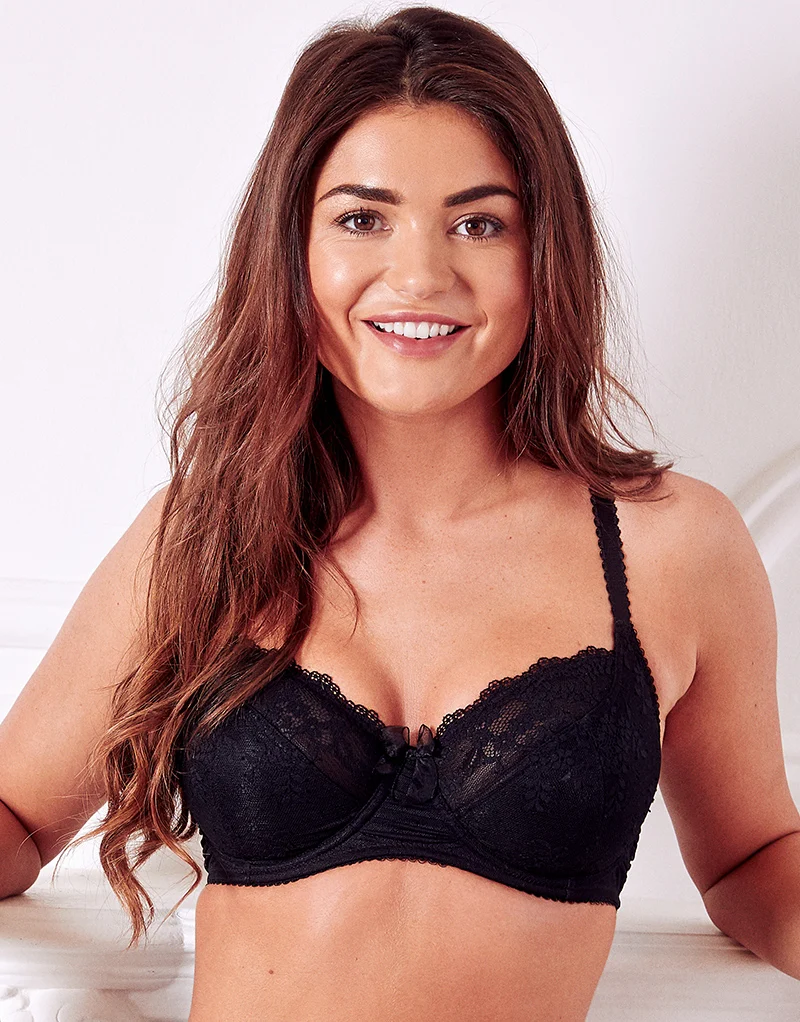 Pour Moi Flora Balconette Bra Black