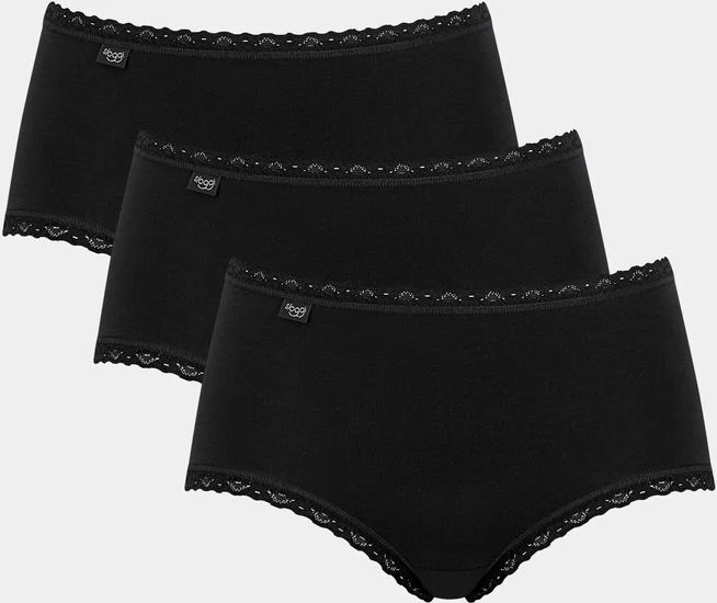 Sloggi 24/7 Cotton Lace Midi 3er Pack black
