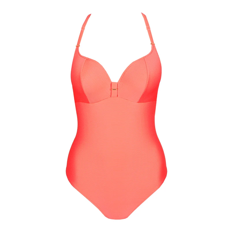 CASSIE Neon Fiesta Unterlegter Badeanzug Herzform