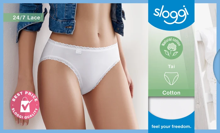 Sloggi 24/7 Cotton Lace Tai white