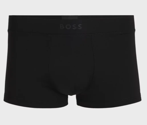 Eng anliegende Boxershorts aus Mikrofaser mit kurzem Bein und Silikon-Logo am Bund