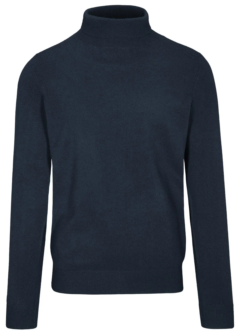 Rollkragen Pullover, uni