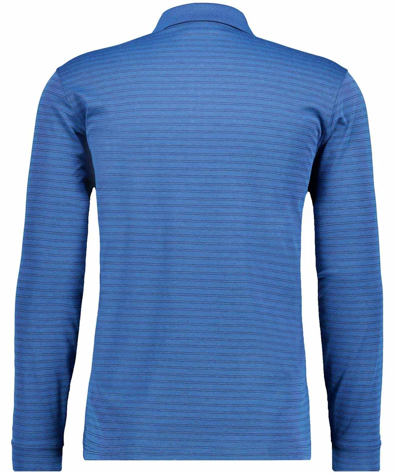 Fineliner-Poloshirt mit Reissverschluss, Langarm