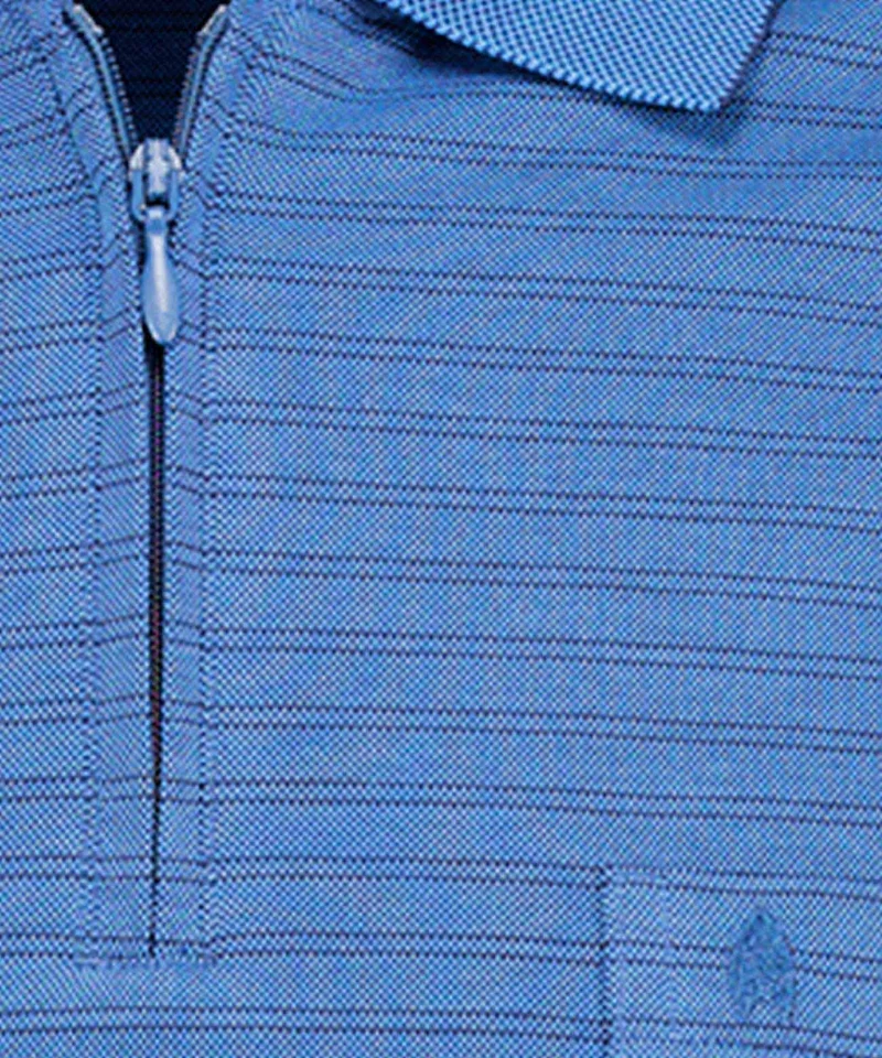 Fineliner-Poloshirt mit Reissverschluss, Langarm