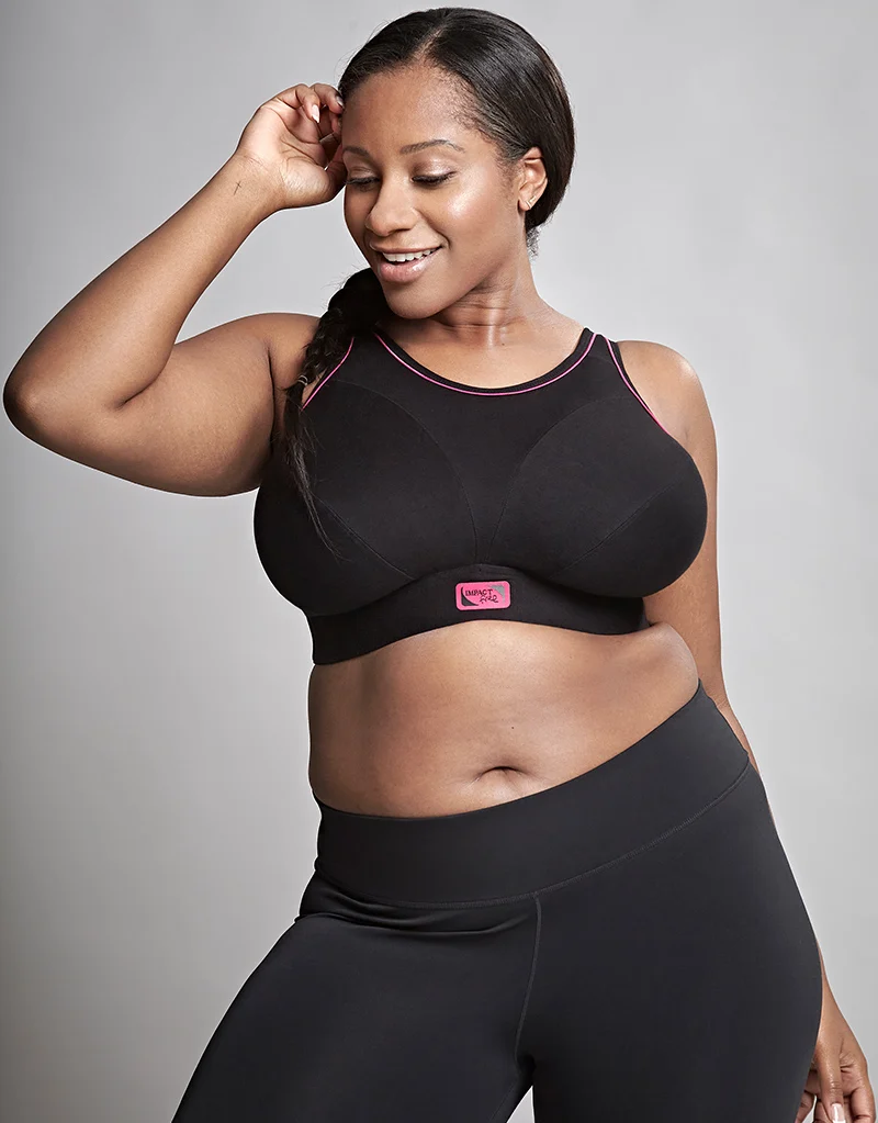 Royce Impact Free Sports Bra Black/Pink