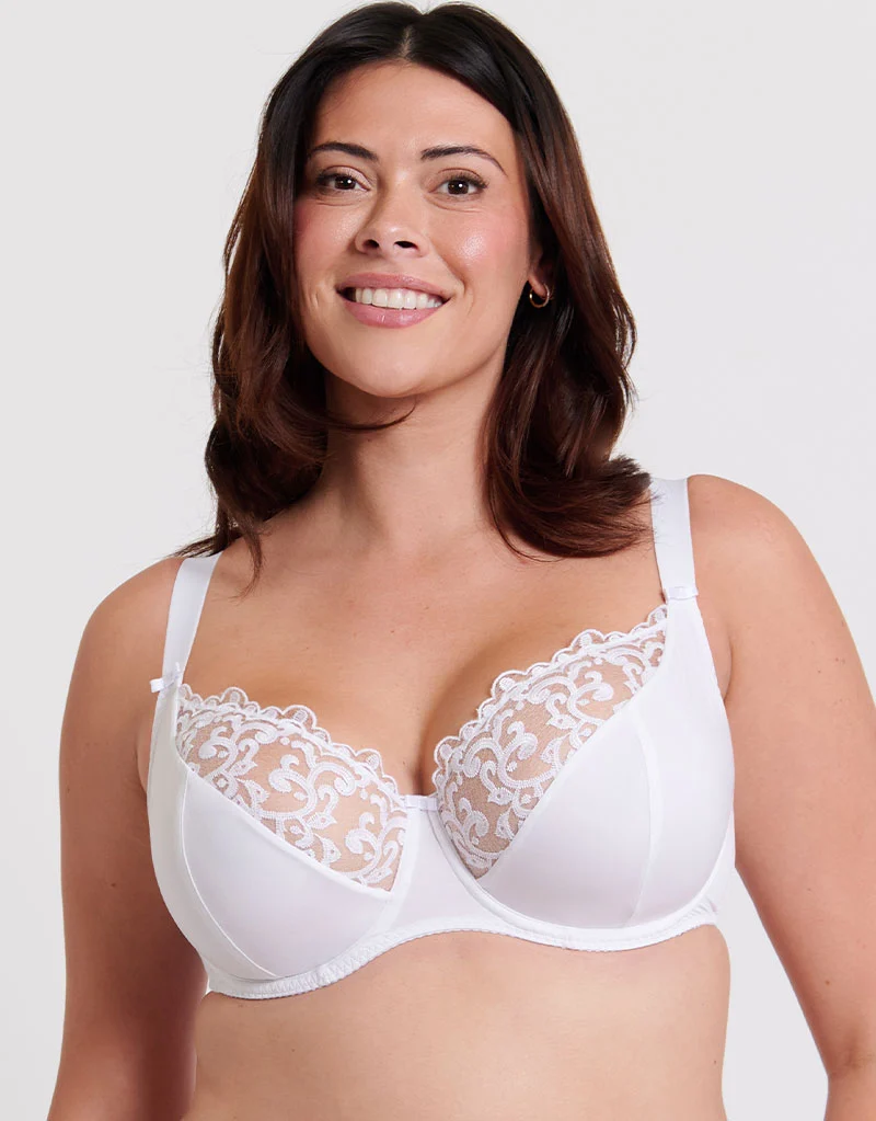 Flirtelle Swirl Balcony Bra White