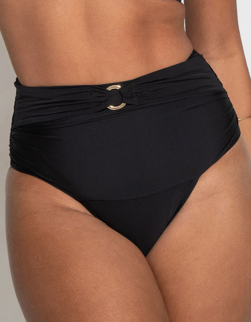 Pour Moi Samoa High Waist Control Bikini Brief Black